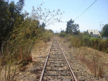 Vía férrea en Catapilco
